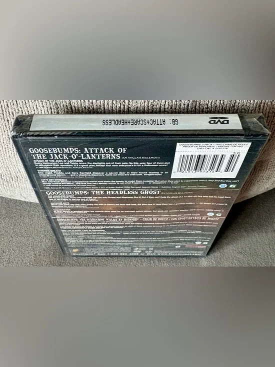 Goosebumps 3-Pack Thriller DVD Attack Jack-O, Headless Ghost, Scarecrow SEALED!! - Picture 3 of 4